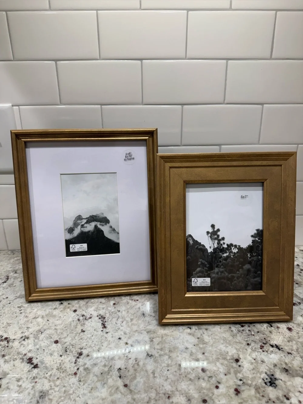 Threshold Real Wood Gallery Picture Frame Set (8x10 & 5x7) NWOT